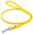 Collar WauDog GLAMOUR - шкіряний круглий поводок для собак - 183 см/10 мм Жовтий Petmarket
