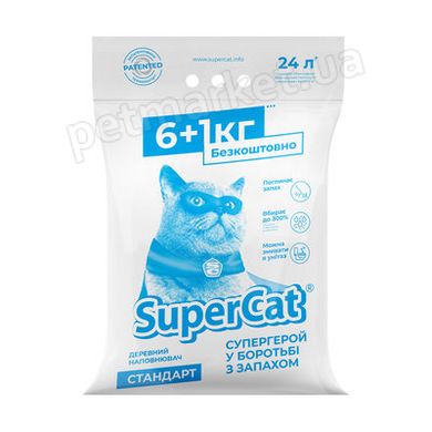 SuperCat СТАНДАРТ - деревний наповнювач для котячого туалету, 7 кг Petmarket